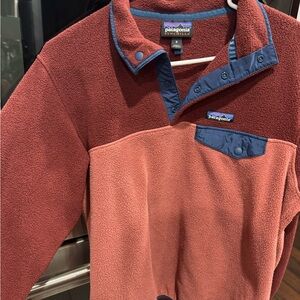 Patagonia Synchilla Maroon and Navy Pullover